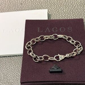 NEW Lagos Caviar Bead Link Bracelet